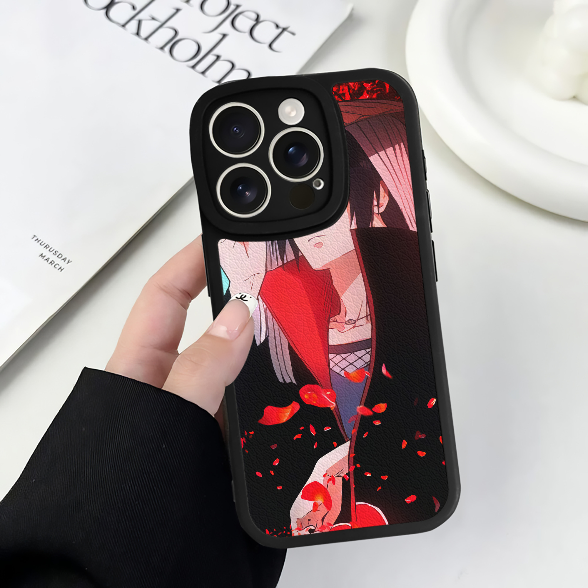 （画像用） NARUTO -ナルト- NARUTO -ナルト- 疾風伝 【iPhone 16シリーズ対応】シリコンスマホケース（レザー調） 材質：シリコン